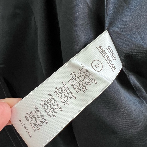 Good American Pinstripe Navy Blue Office Workwear Blazer size Medium - Picture 5 of 10